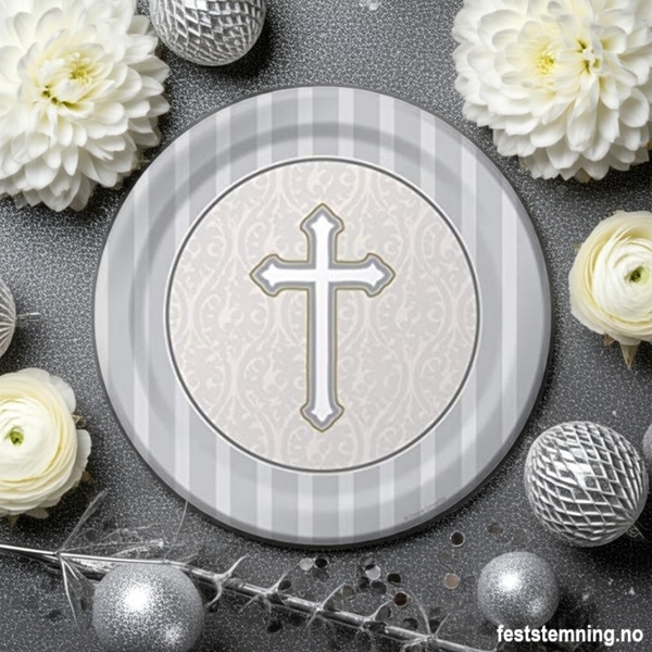 TALLERKENER MED KORS (illustrasjonsbilde)