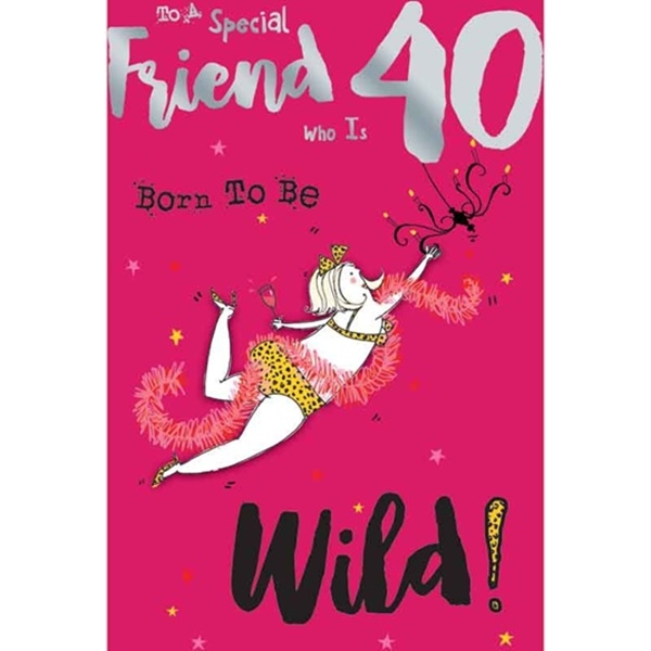 HUMOR BURSDAGSKORT 40 ÅR - BORN TO BE WILD