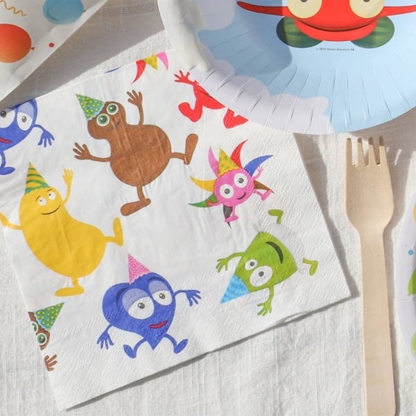 SERVIETTER TIL BABBLARNA BURSDAG