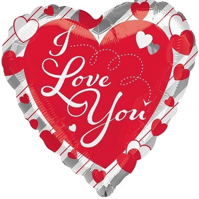 I LOVE YOU FOLIEBALLONG - HJERTER