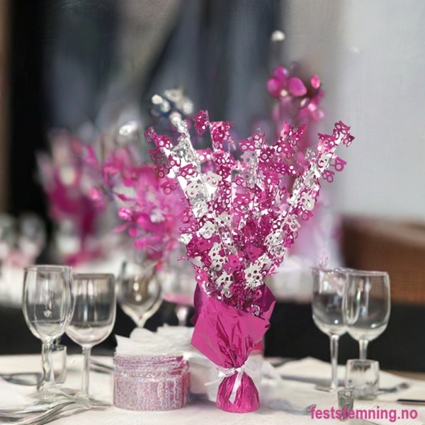 ROSA BORDDEKORASJON 18 ÅR (illustrasjonsbilde)