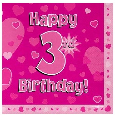 ROSA SERVIETTER 3 ÅR