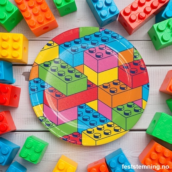TALLERKENER TIL LEGO BURSDAG