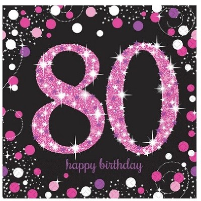 SERVIETTER TIL 80 ÅRSDAG