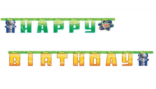 SCIENCE HAPPY BIRTHDAY BANNER
