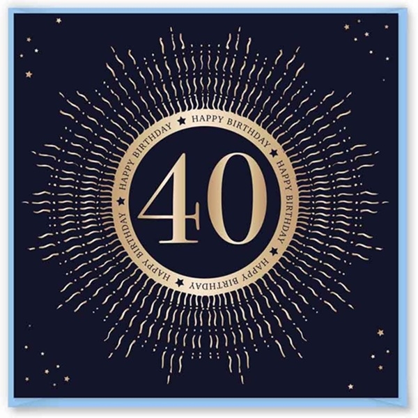 BURSDAGSKORT DAME / MANN 40 ÅR