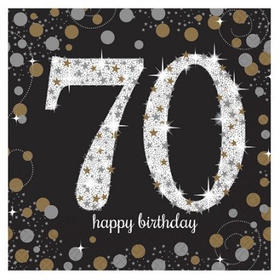 SERVIETTER TIL 70-ÅRSDAG