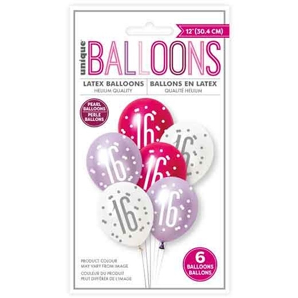 ROSA MIX BALLONGER 16 ÅR