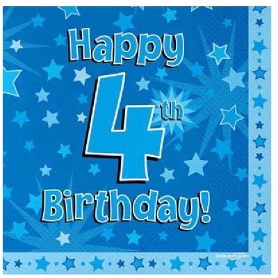 BLÅ SERVIETTER 4 ÅR