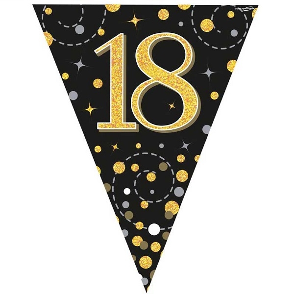 GULLGLITRENDE BANNERFLAGG 18