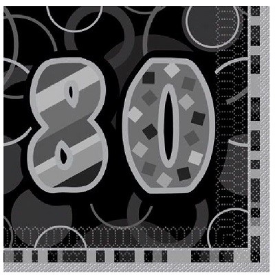 SVARTE SERVIETTER 80 ÅR