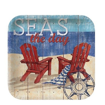 BY THE SEA KVADRATISKE DESSERT TALLERKENER