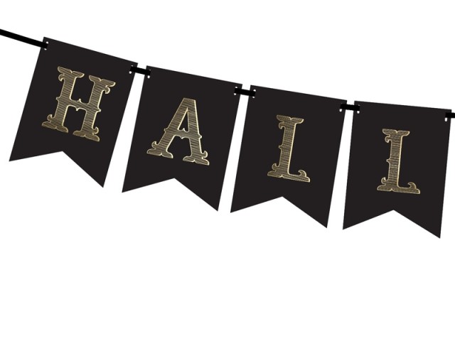BLACK AND GOLD HALLOWEEN BANNER