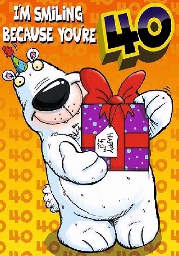 HUMOR BURSDAGSKORT 40 ÅR