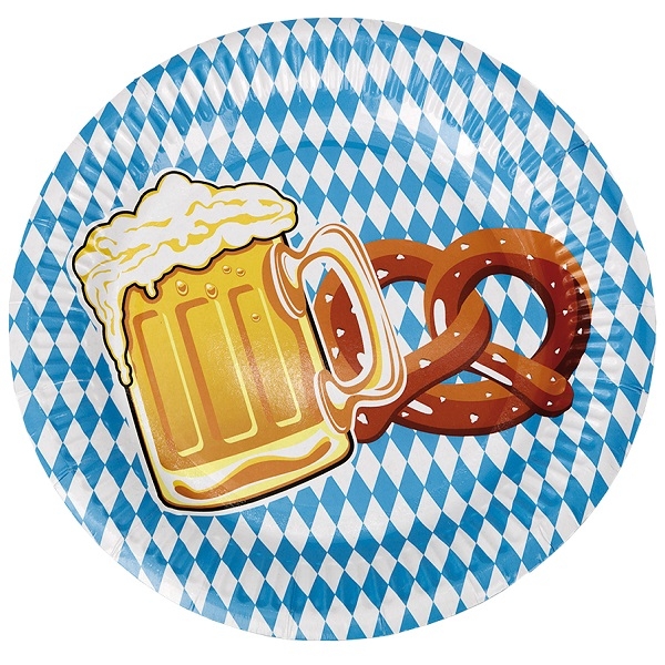 OKTOBERFEST TALLERKENER - ØL OG KRINLGE (8-pk)