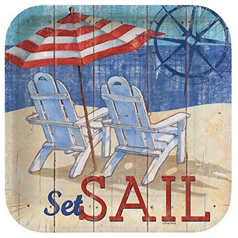 BY THE SEA KVADRATISKE TALLERKENER