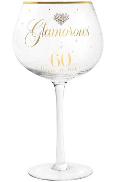 GLAMOROUS AT 60 GINGLASS - GAVE 60 ÅR 