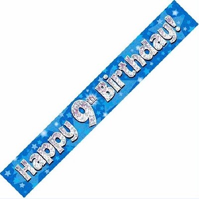 BLÅ BANNER 9 ÅR - PYNT TIL 9 ÅRSDAG