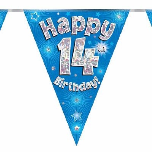 BLÅ FLAGGBANNER 14 ÅR