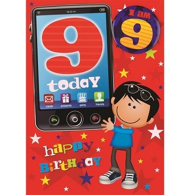 BURSDAGSKORT GUTT 9 ÅR