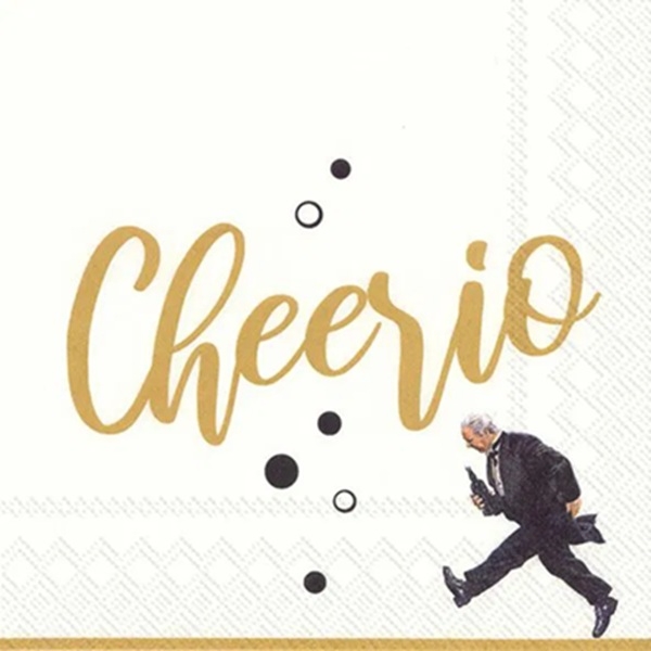 GREVINNEN OG HOVMESTEREN SERVIETTER - CHEERIO GOLD