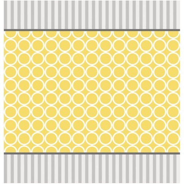 GUL / SØLVGRÅ PLASTDUK