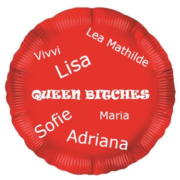 RØD FOLIEBALLONG MED RUSSENAVN OG PERSONNLIGE NAVN