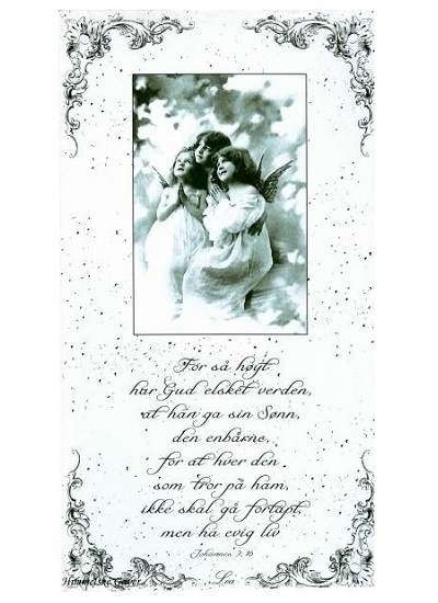 METALLSKILT - FOR SÅ HØYT HAR GUD ELSKET VERDEN