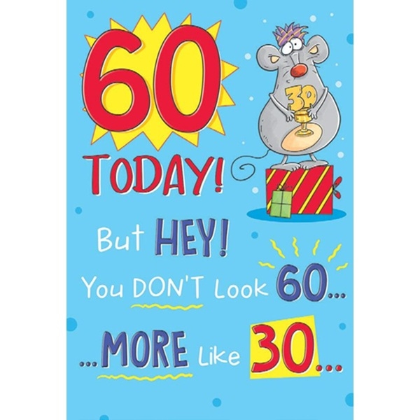 HUMOR BURSDAGSKORT 60 ÅR