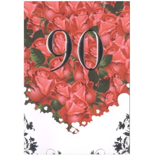 BURSDAGSKORT 90 ÅR - ROSER