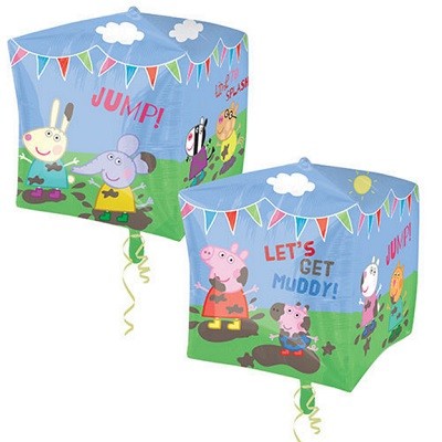 PEPPA GRIS KUBE BALLONG