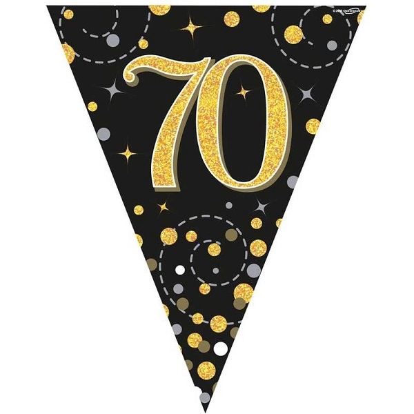 GULLGLITRENDE FLAGG 70 ÅR