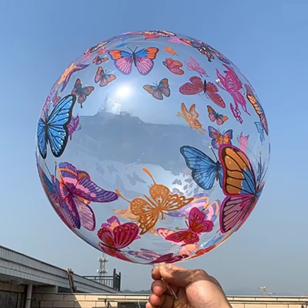 Illustrasjonsbilde på Bubble Balloon med sommerfuglmotiv
