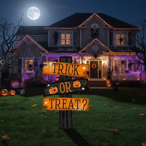 TRICK OR TREAT HALLOWEEN HAGEPYNT (illustrasjonsbilde)