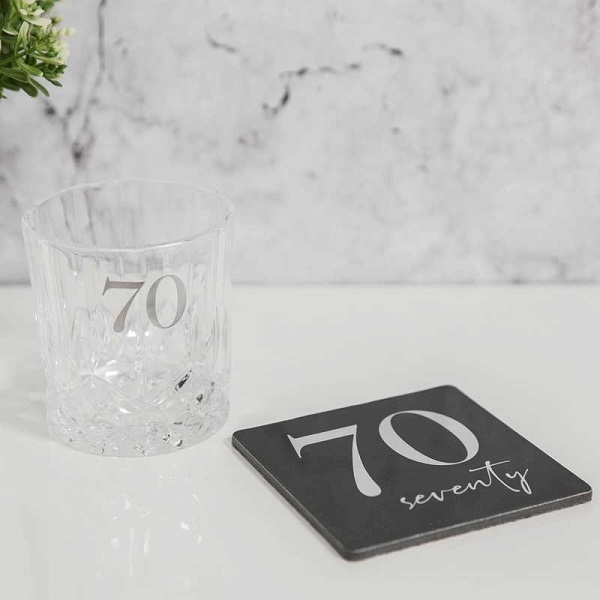 WHISKYGLASS 70 ÅR - gaver til 70 årsdag