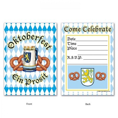 OKTOBERFEST INVITASJONER (8-pk)