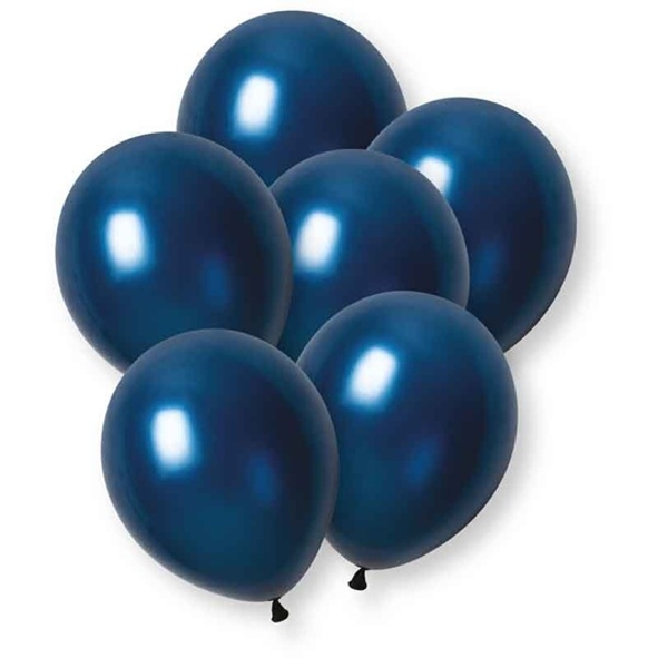 PERLEBLÅ BALLONGER - MARINEBLÅ (8-pk)
