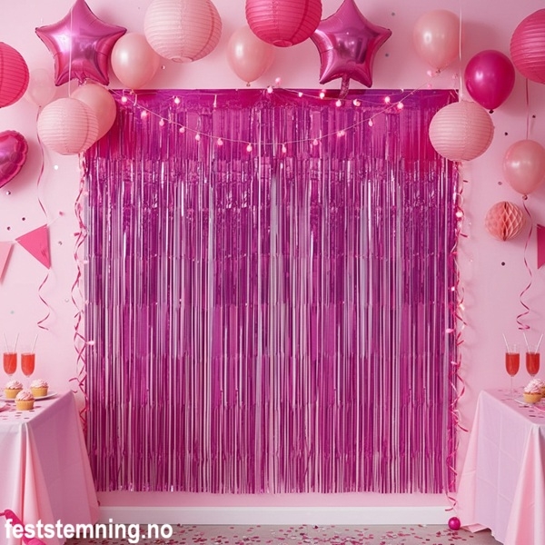 ROSA DØRGARDIN - 2 stk (illustrasjonsbilde)