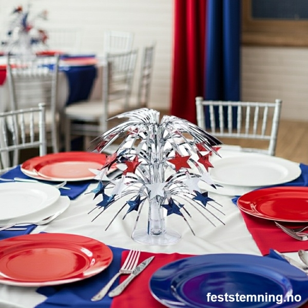 BORDDEKORASJON MED STJERNER (illustrasjonsbilde)