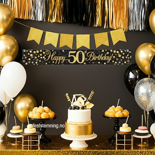 PYNT TIL 50-ÅRSDAG (illustrasjonsbilde banner 50 år)