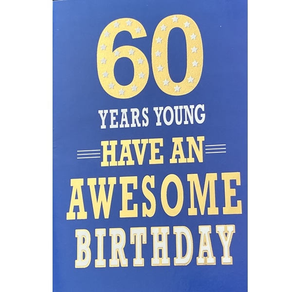 BURSDAGSKORT 60 ÅR TIL MANN