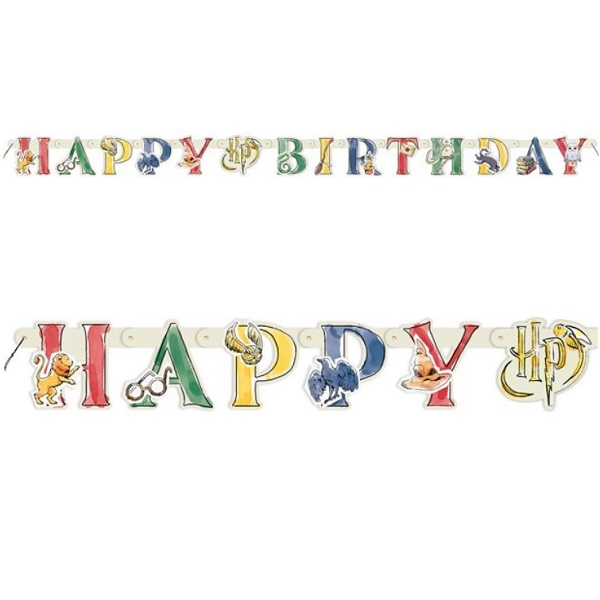 HARRY POTTER HAPPY BIRTHDAY BANNER