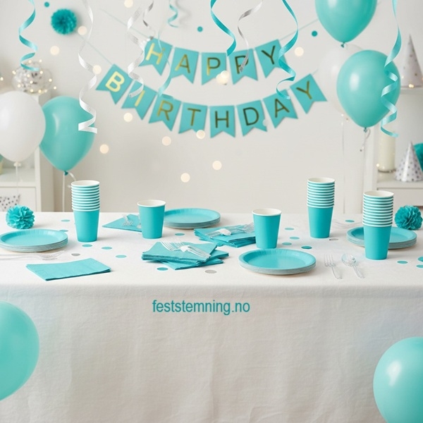 TURKIS PYNT OG BORDDEKKING (illustrasjonsbilde)