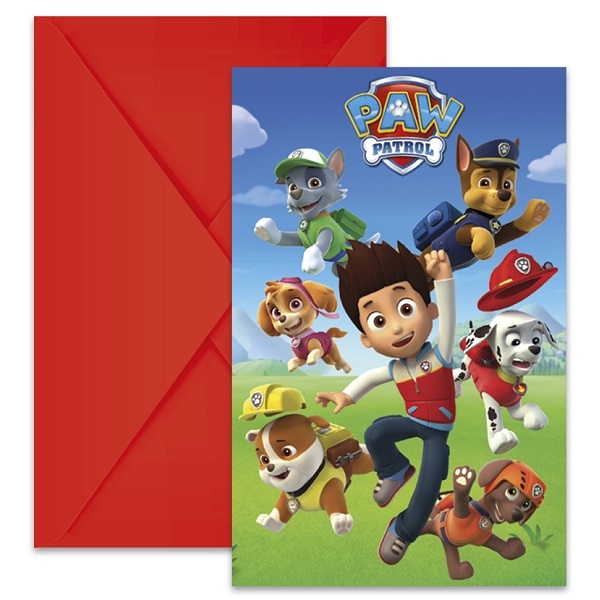 PAW PATROL INVITASJONER (6-pk)
