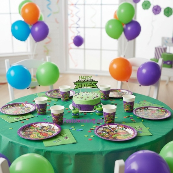 RISE OF THE NINJA TURTLES BURSDAG (illustrasjonsbilde)