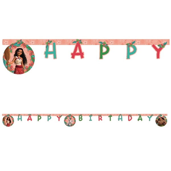 VAIANA HAPPY BIRTHDAY BANNER