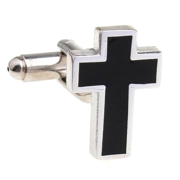 MANSJETTKNAPPER SVART KORS