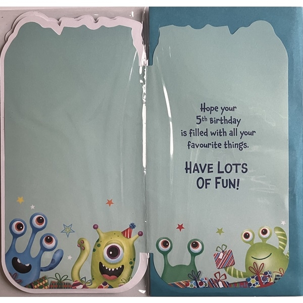 BURSDAGSKORT 5 ÅR - innside