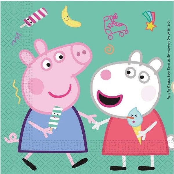 PEPPA GRIS SERVIETTER