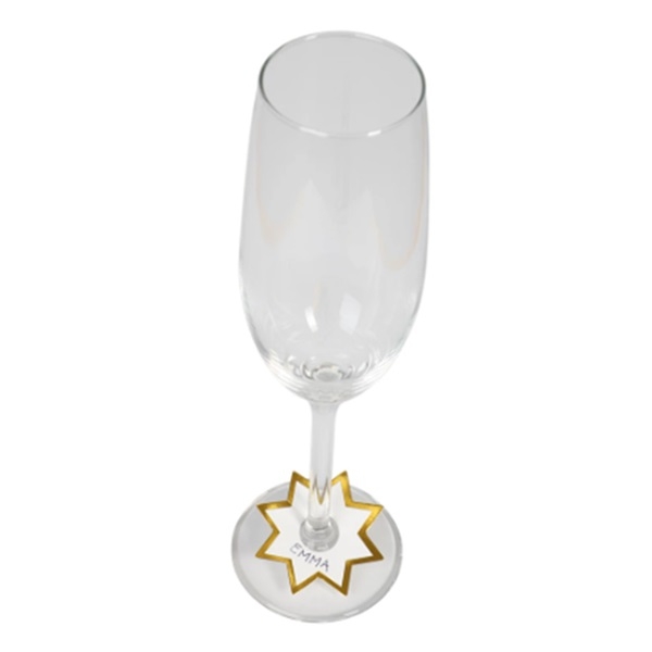 GULL STJERNE GLASSMARKØRER (12-pk)